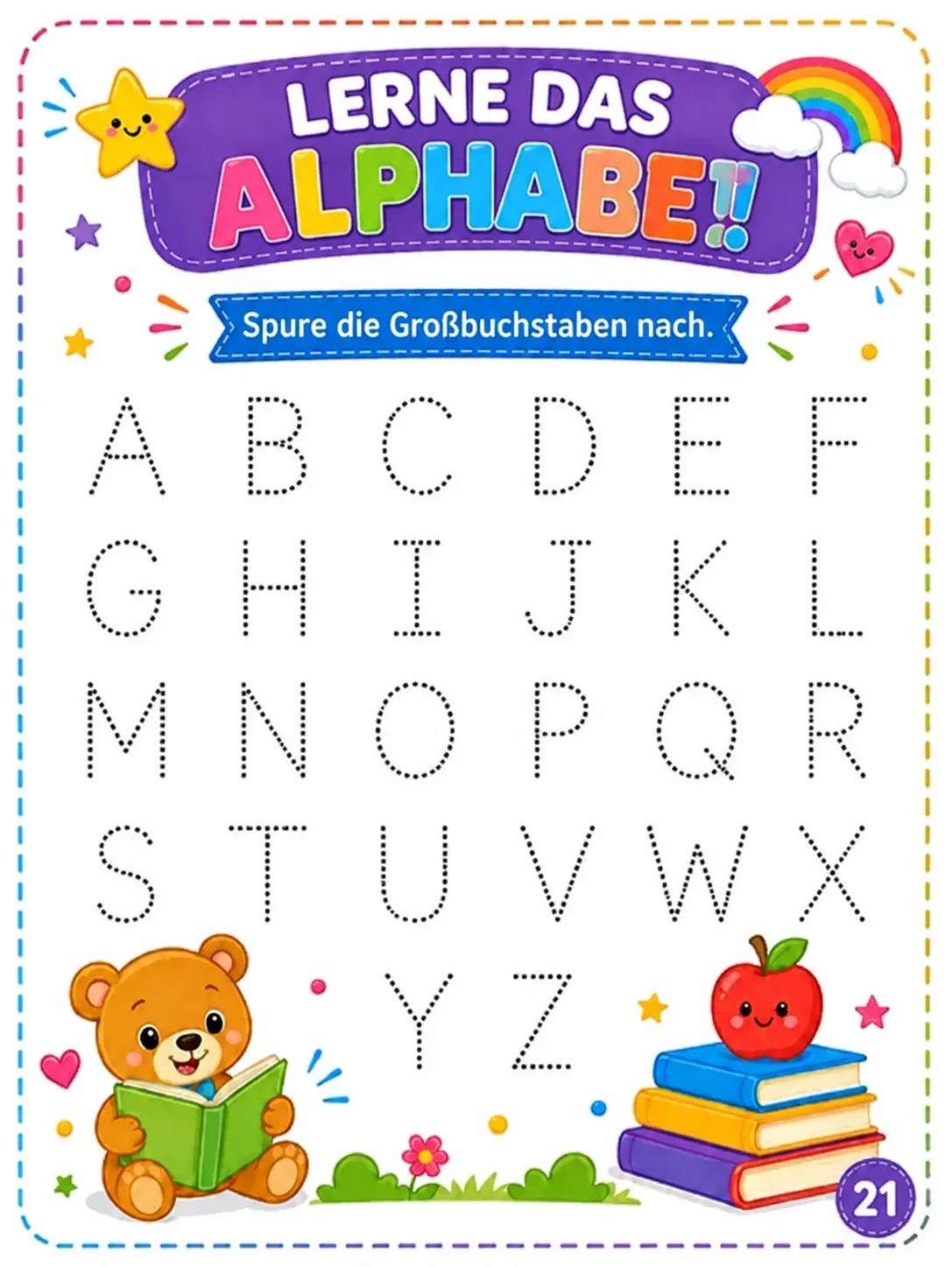 Arbeitsblatt: Lerne das Alphabet